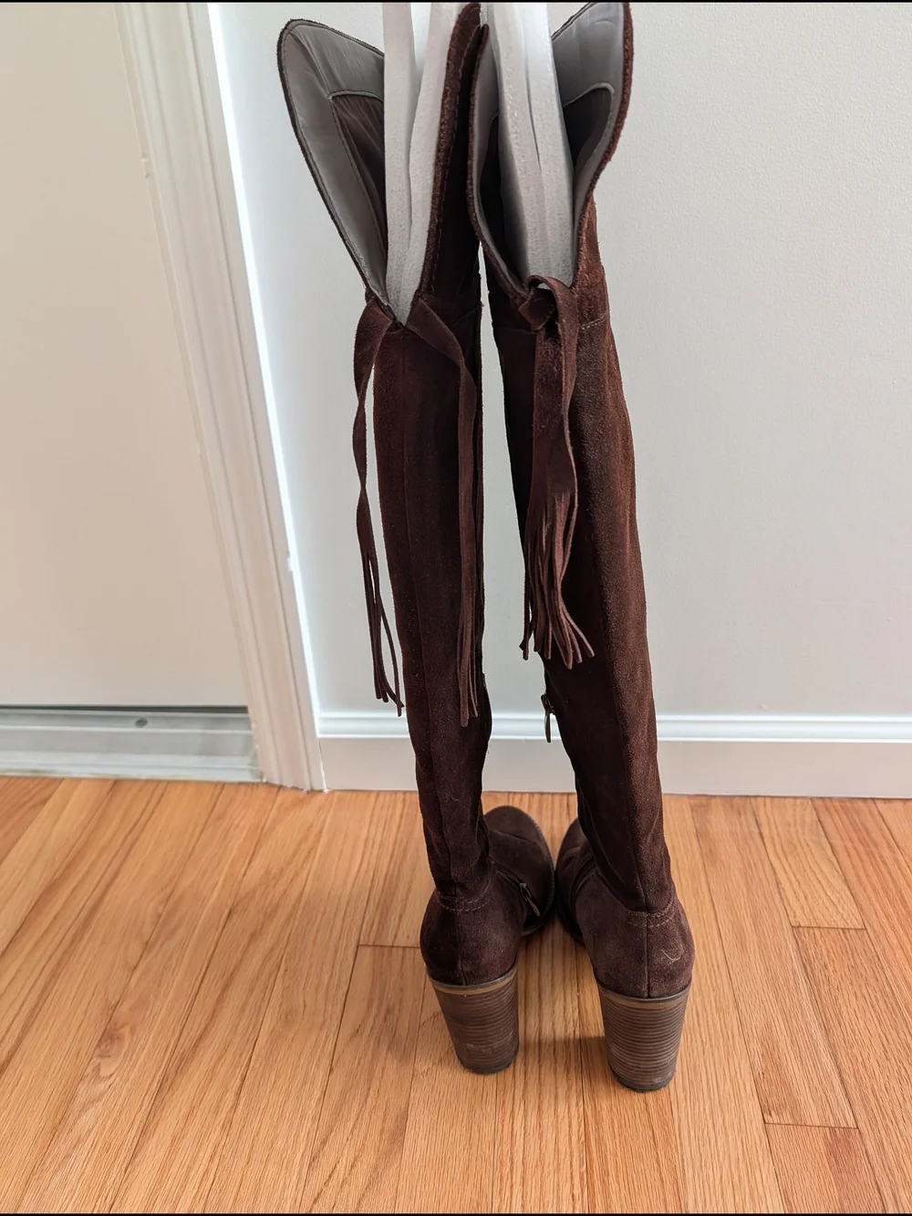 Franco Sarto L'Eckhart Java Leather Over-the-Knee Boots | Brown Suede 9.5